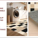 Plaid Entryway with Anti Slip Backing(Beige)