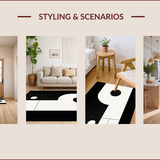 Elegant Black and White Geometric Visual(Black)