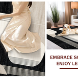 Artful Black and Beige Fluid Motion(Beige)