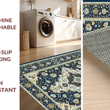 Sky Blue Elegant Patterned Motif(Blue)