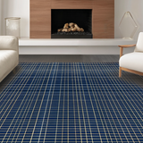Luxurious Blue and Gold Artful Geometry(Blue)