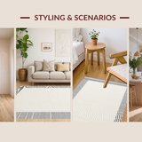 Clean Cut Striped Visual Harmony(Ivory)