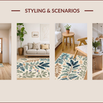 Ultra Soft Area Rug, Non Slip, Stain Resistant, Washable Area Rugs for Living Room, Bedroom, Beige Jungle Print Kids Playroom Rug(Ivory) - ODIKA