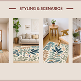 Ultra Soft Area Rug, Non Slip, Stain Resistant, Washable Area Rugs for Living Room, Bedroom, Beige Jungle Print Kids Playroom Rug(Ivory) - ODIKA