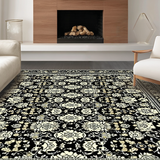 Elegant Black Floral Medley(Black)
