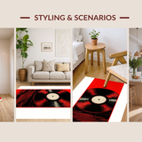 Abstract Monochrome Circular Design(Red)