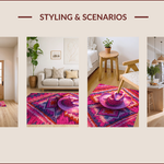 Ultra Soft Area Rug, Non Slip, Stain Resistant, Washable Area Rugs for Living Room, Bedroom, Funky Western Cowgirl Non-Slip Bath Mat(Pink) - ODIKA