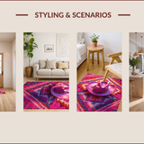 Ultra Soft Area Rug, Non Slip, Stain Resistant, Washable Area Rugs for Living Room, Bedroom, Funky Western Cowgirl Non-Slip Bath Mat(Pink) - ODIKA