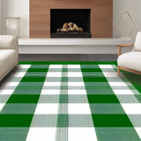 Cozy White Buffalo Check Design(Green)