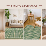 Chic Olive Green Plaid Aesthetic(Beige)