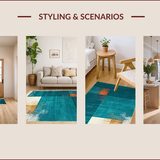 Chic Geometric Design in Hues(Blue)