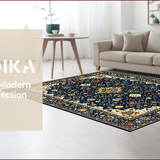 Exquisite Gilded Geometric Arrangement(Blue)