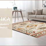 Rustic Tribal Tiled Motif(Beige)