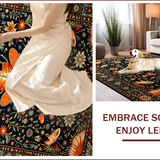 Intricate Nature Inspired Floral Motif(Black)