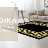 Chic Black Gold Geometric Flair(Black)
