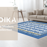 Modern Nautical Patterned Mat(Blue)