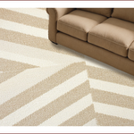 Ultra Soft Area Rug, Non Slip, Stain Resistant, Washable Area Rugs for Living Room, Bedroom, Handmade Chevron Wool(Beige) - ODIKA