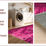 Playful Vintage Leopard Textile Style(Pink)