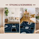 Dynamic Geometric Black and Gray Scheme(Blue)