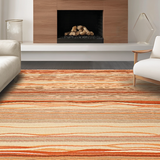 Abstract Wavy Ethnic Motif(Beige)