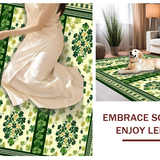 Minimalist Shamrock Patterned Welcome Mat(Green)