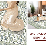 Contemporary Light Green Flourish(Ivory)