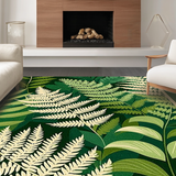 Vibrant Botanical Abstract Motif(Green)