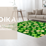 Whimsical Clover Patterned Welcome Mat(Green)