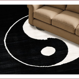 Elegant Circular Yin Yang Motif(Black)