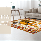 Vintage Ethnic Tiger Motif(Orange)