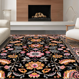Contemporary Floral Symmetry Design(Black)