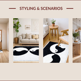 Minimalist Black and White Entryway Welcome(Black)