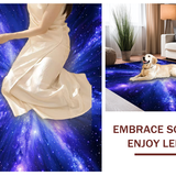 Charming Playful Owl Galaxy Scene(Blue)