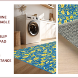 Rustic Blue Floral Elegance(Blue)