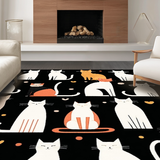 Rustic Earthy Cat Print(Black)