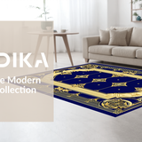 Vibrant Geometric Navy Motif(Blue)