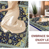 Chic Distressed Floral Motif(Blue)