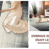 Modern Abstract Black & White Woven Design(Black)