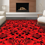 Artful Distressed Floral Composition(Red)