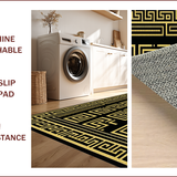 Chic Geometric Gold Accents(Black)