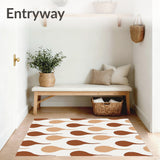 Modern Interlocking Spots with Abstract Animal Inspired Art(Brown)