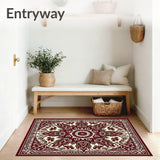 Burst Shag with Intricate Symmetrical Floral Design(Brown)