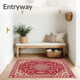 Artisan Crafted Vintage Botanical Print(Red)