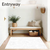 Petal Mosaic Elegance Featuring Interlocking Floral Motifs(White)