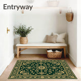 Vintage Botanical Floral Enchantment Medallion Tapestry(Green)