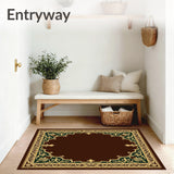 Paisley Scrollwork with Decorative Border(Brown)