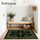 Nordic Pine Branch Interlocking with Festive Filigree Motifs(Black)