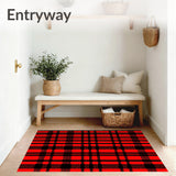 Merry Checkered Decorative Statement(Red)