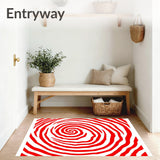 Swirling Vortex with Dynamic Spiral and Bold Center Focus(Red)