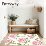 Vintage Rose Bloom Shag with Floral Motifs(Pink)